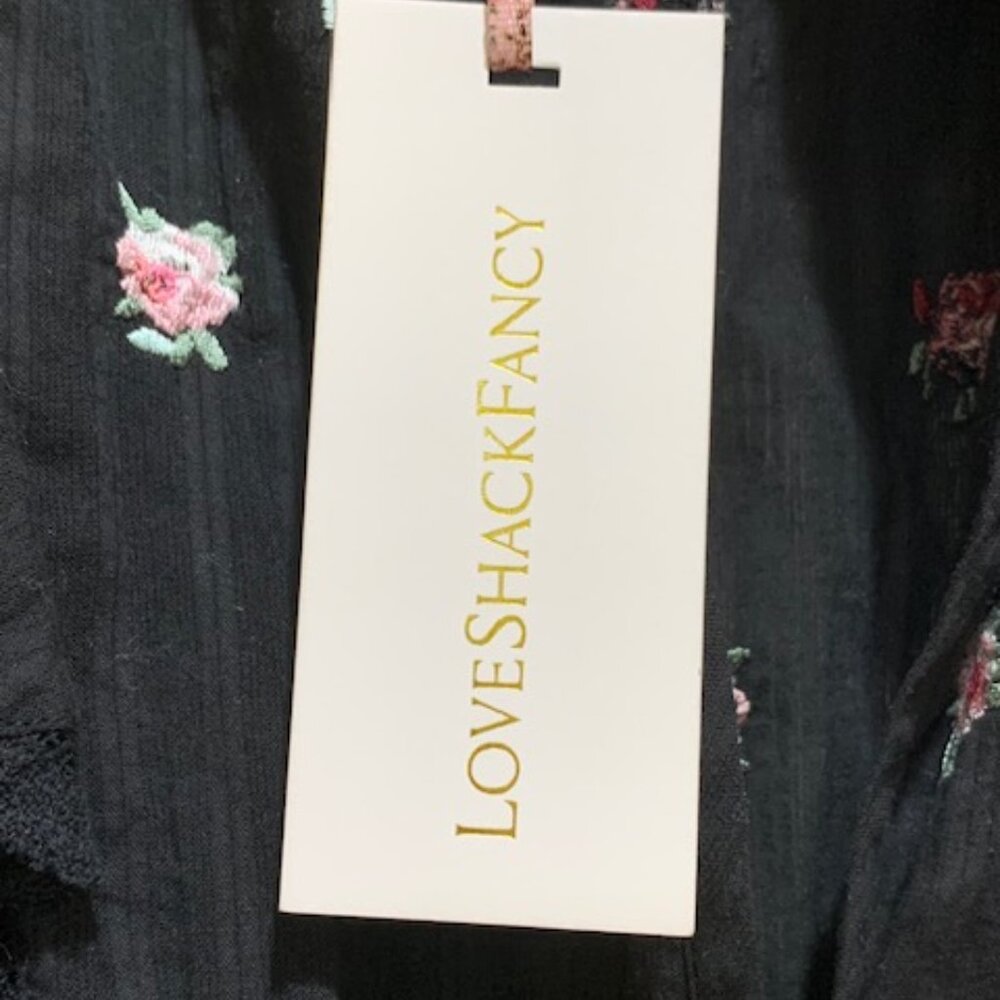 Love Shack Fancy Flowery Embroidered Mini Dress XS NWT - Picture 10 of 14